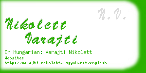 nikolett varajti business card